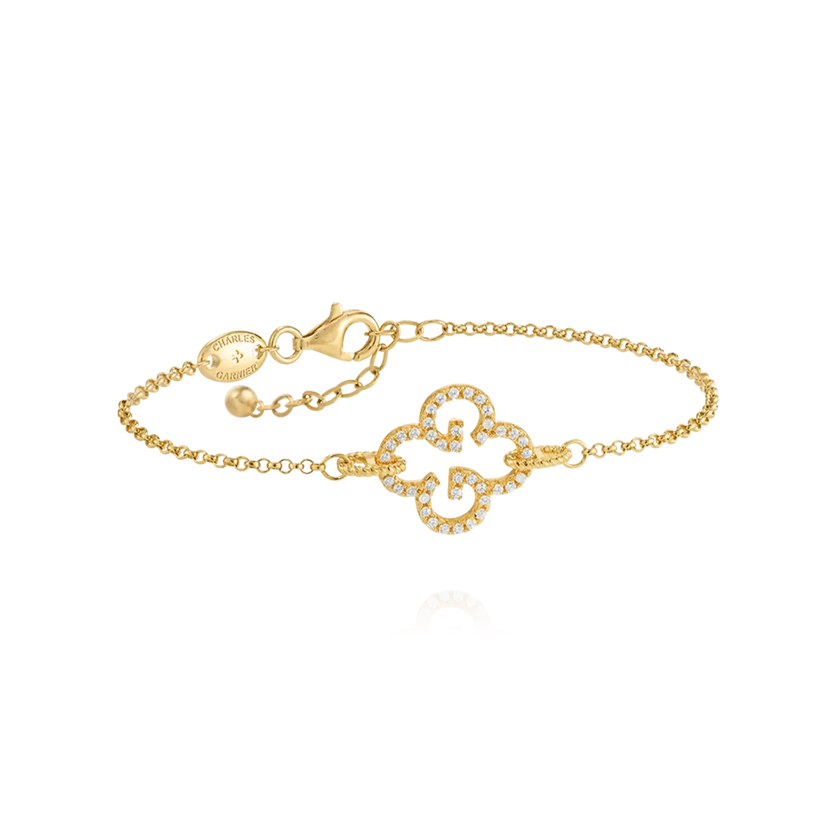 Charles Garnier LEGEND Clover Bracelet Gold-plated silver oxides
