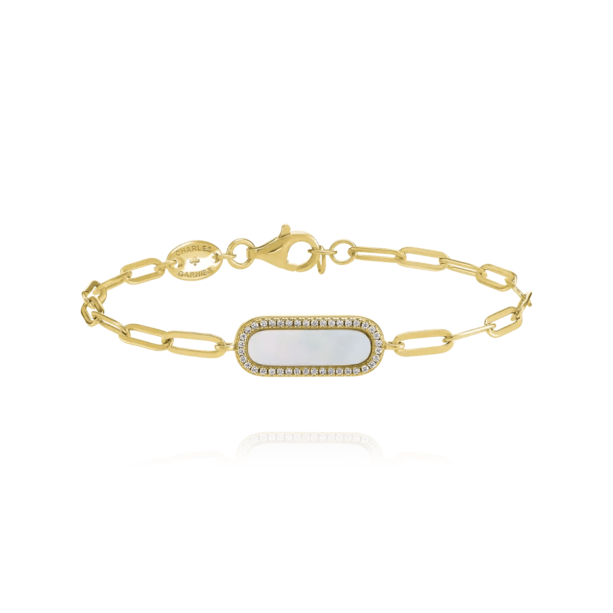 Charles Garnier STYLES Mother-of-pearl bracelet, gold-plated silver, oxides