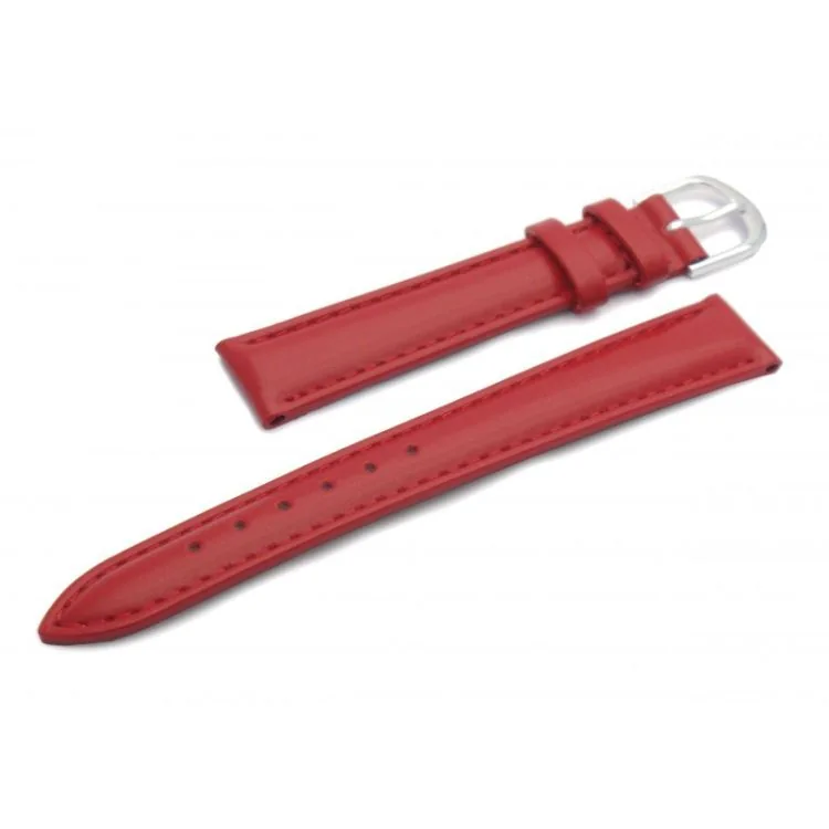 Bracelet de montre en cuir rouge