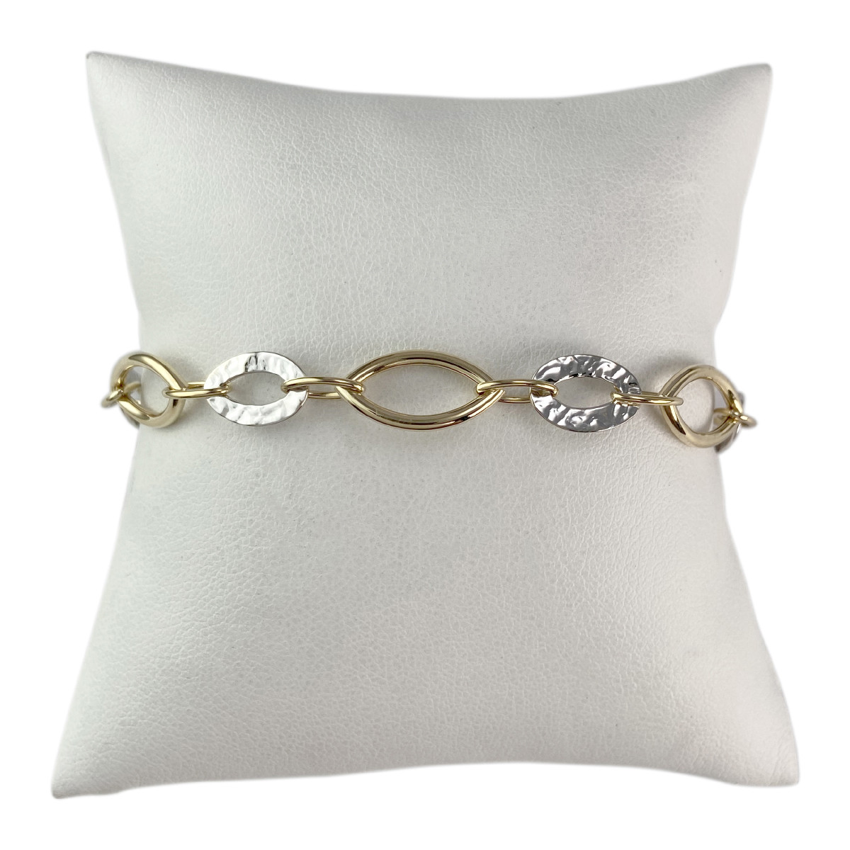 Bracelet d'occasion 2 ors 750 maille fantaisie 19,5 cm