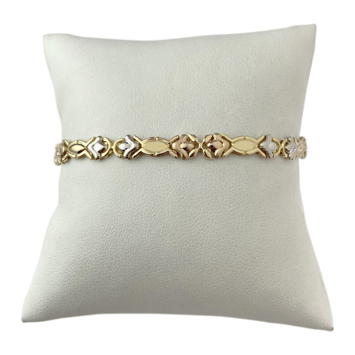 Bracelet d'occasion 3 ors 750 maille fantaisie 18 cm