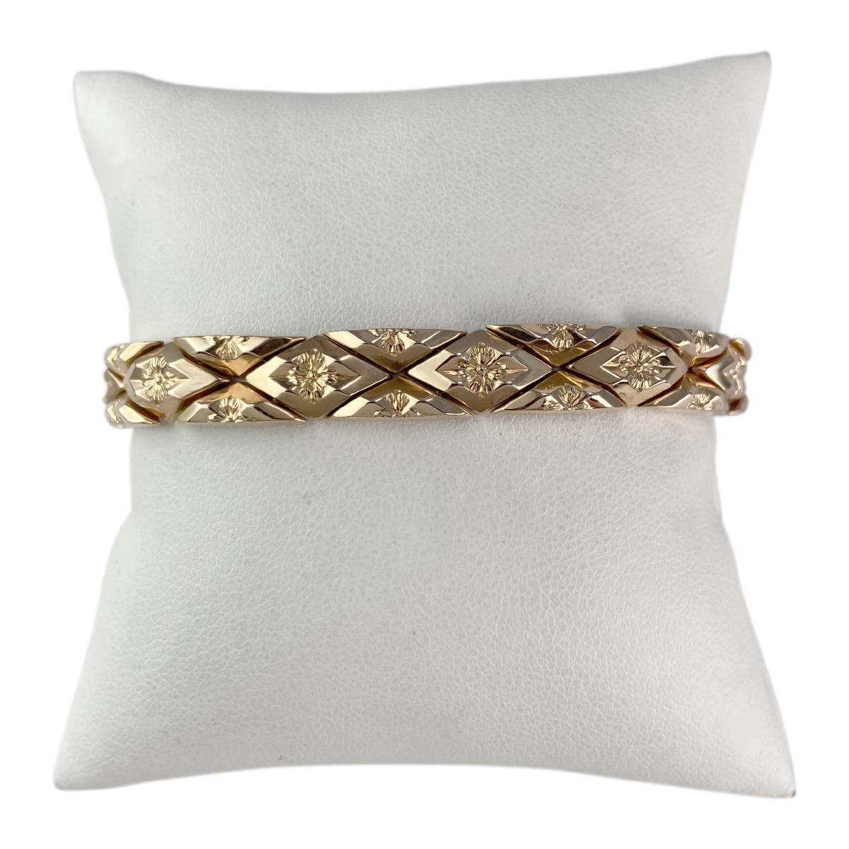 Bracelet d'occasion or 750 rose maille fantaisie 19 cm