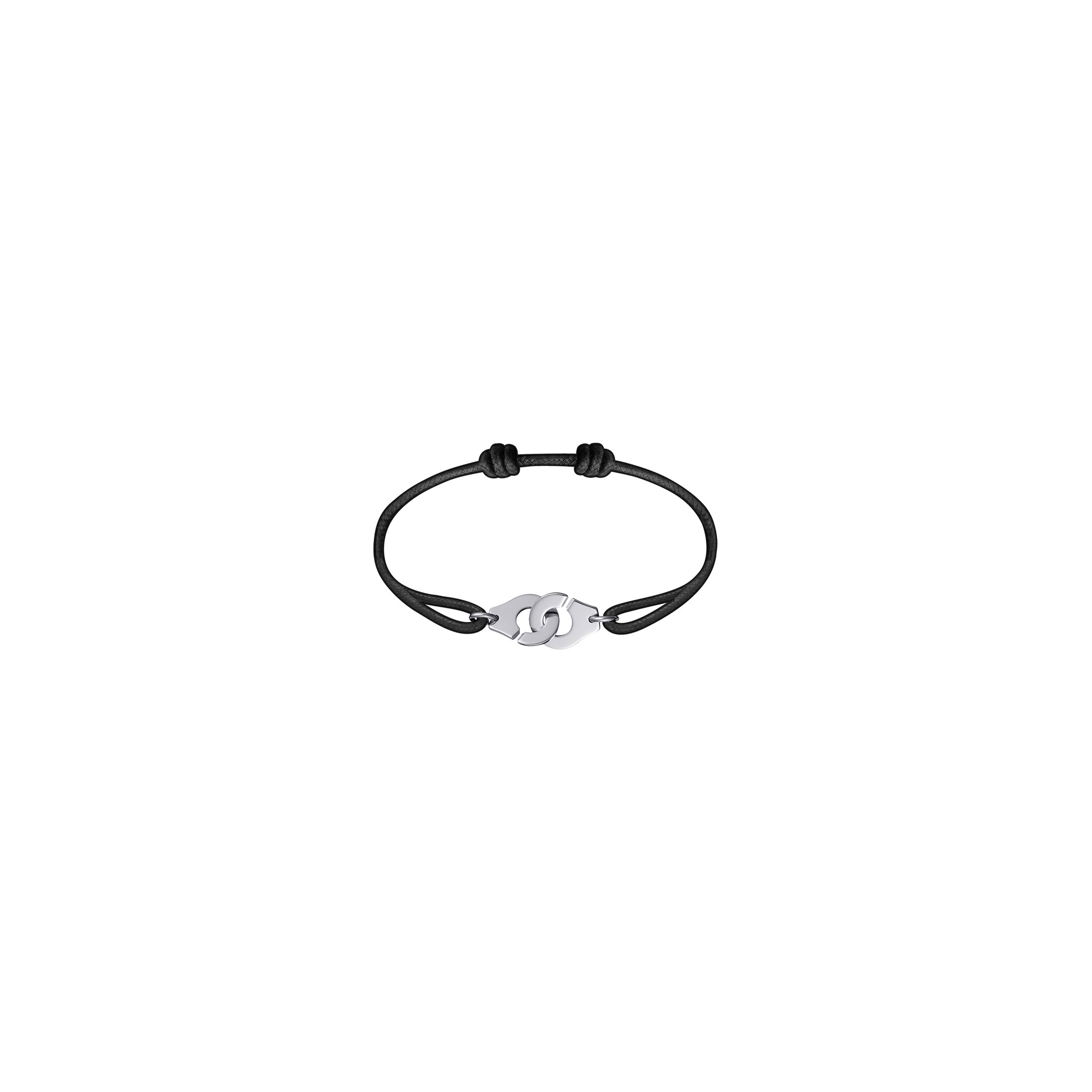 Bracelet Menottes dinh van R12 en platine sur cordon