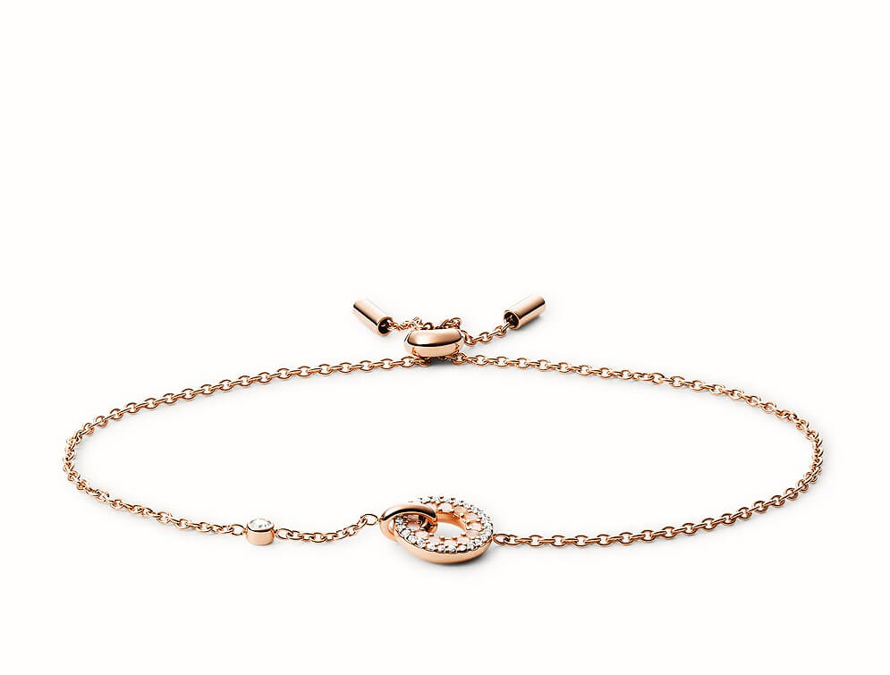 FOSSIL Links bracelet rose gold and mother-of-pearl