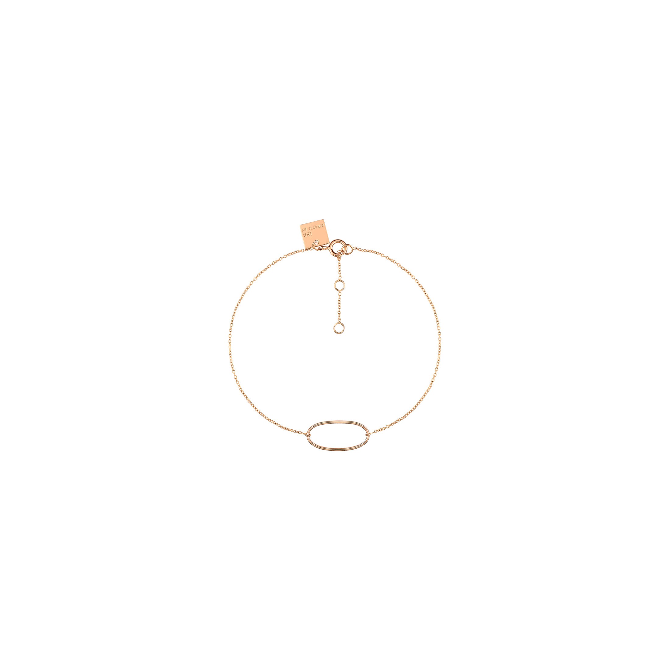 Bracelet Ginette NY Ellipse en or rose