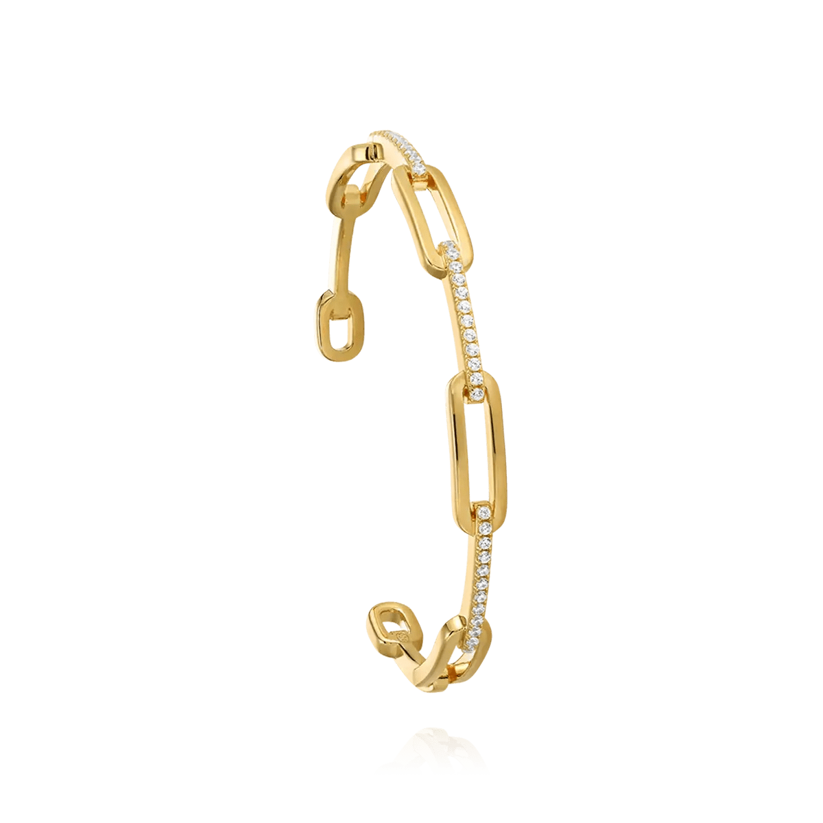 Charles Garnier STYLES Bangle Bracelet Gold-plated silver links with oxides