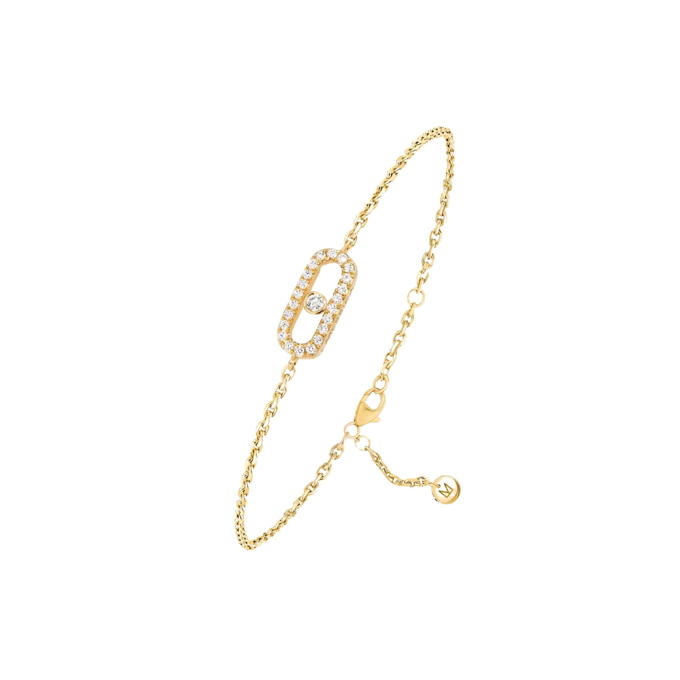 Bracelet Messika Care(s) Pavé femme en or jaune et diamants