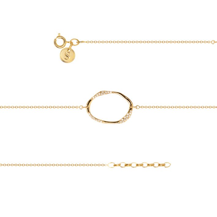 SAUNIER Brise Gold Plated Bracelet