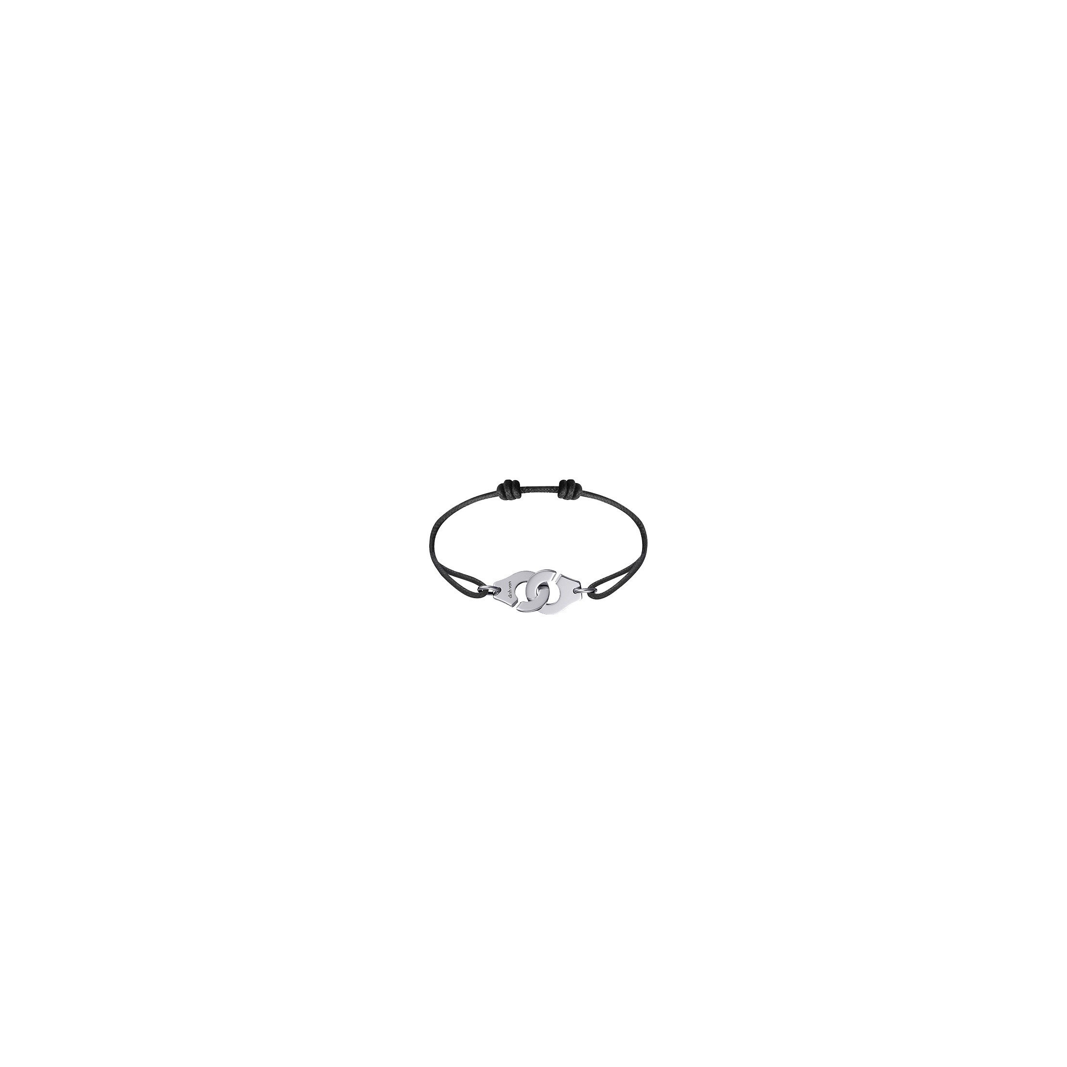 Bracelet Menottes dinh van R15 en platine sur cordon