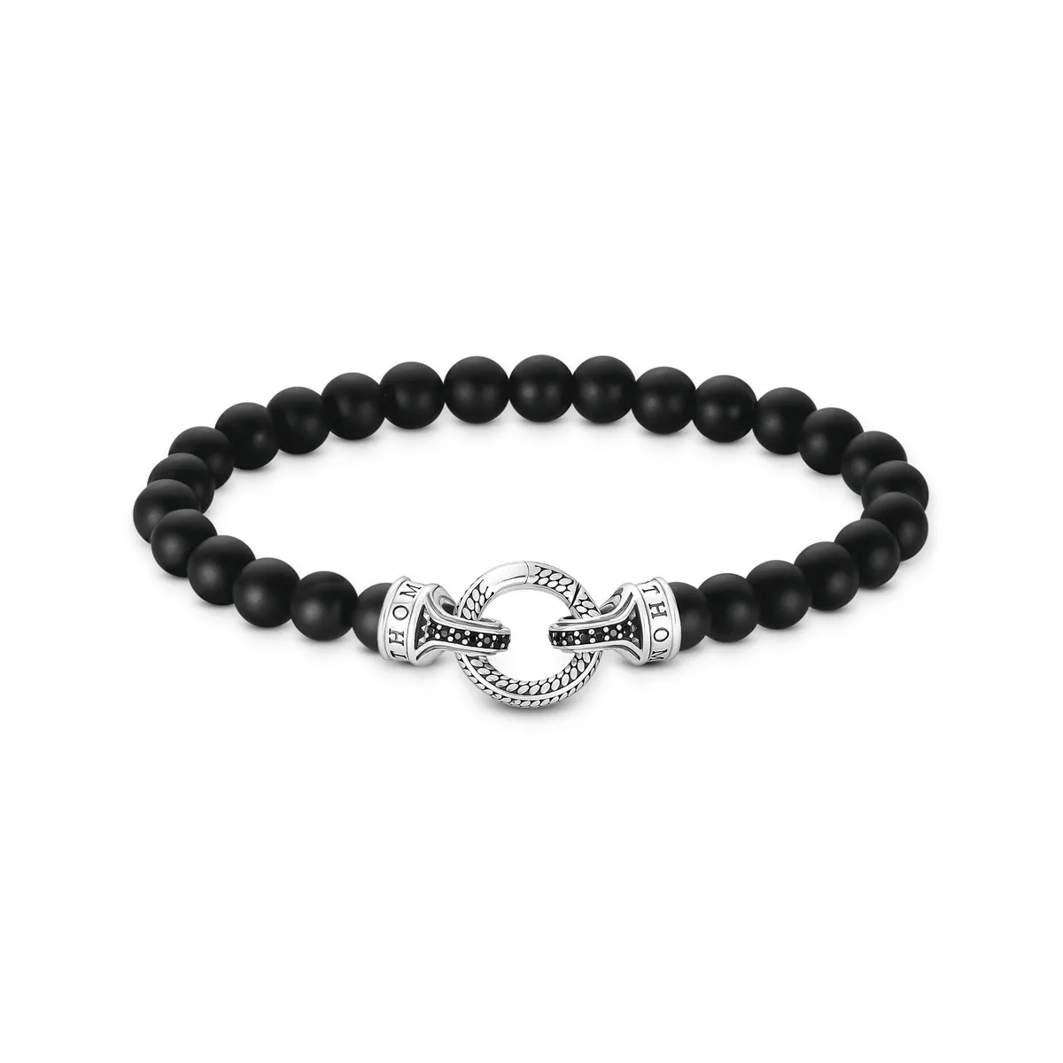 Bracelet THOMAS SABO argent obsidiennes noir