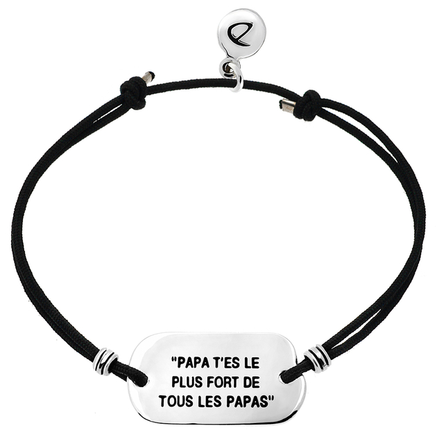 BRACELET " PAPA T'ES LE PLUS FORT DE TOUS LES PAPAS"