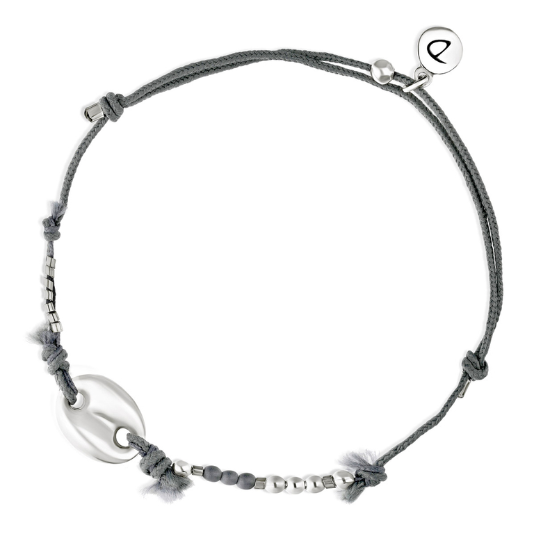 BRACELET HOMME PETIT GRAIN DE CAFÉ WHAT ELSE GRIS