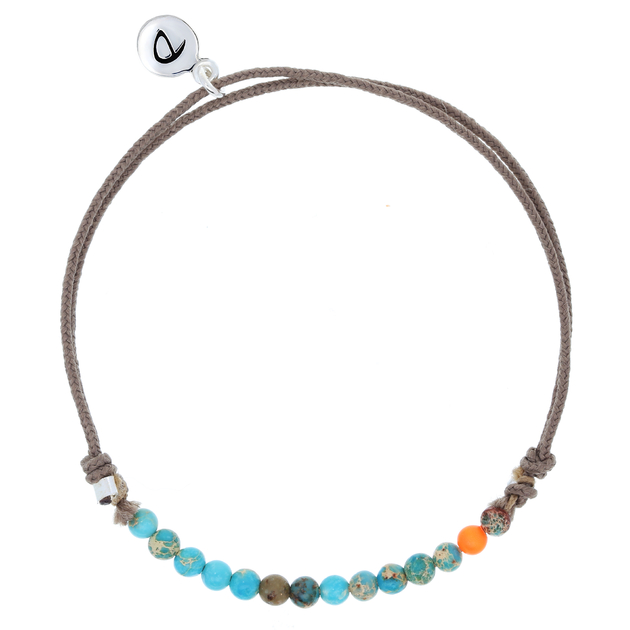 BRACELET HOMME SIMPLY MEN TAUPE-ORANGE