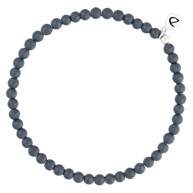 BRACELET HOMME ÉLASTIQUE GRIS 4MM