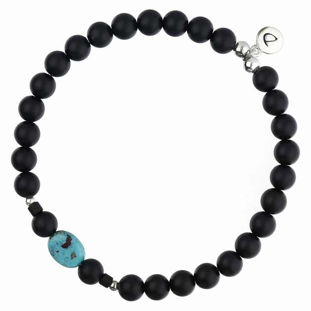 BRACELET HOMME ÉLASTIQUE AUDACIEUX NOIR