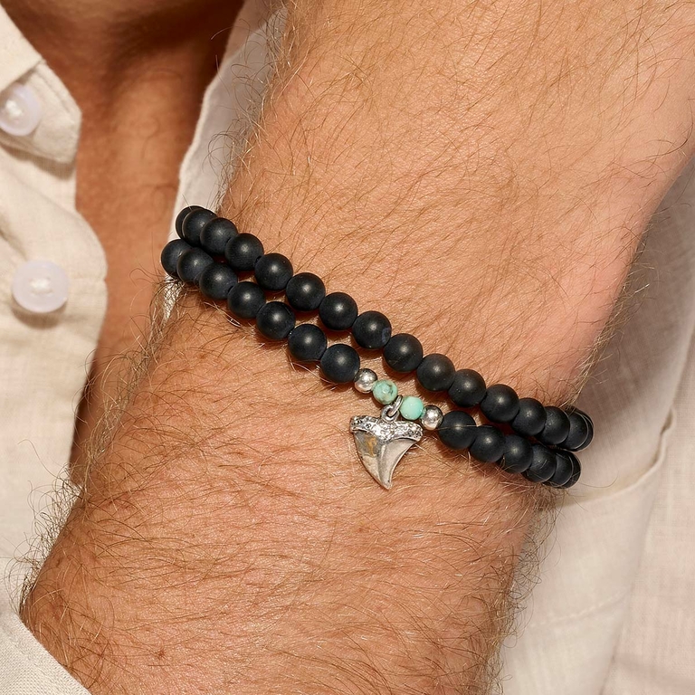 BRACELET HOMME ÉLASTIQUE BLACK GENTLEMAN