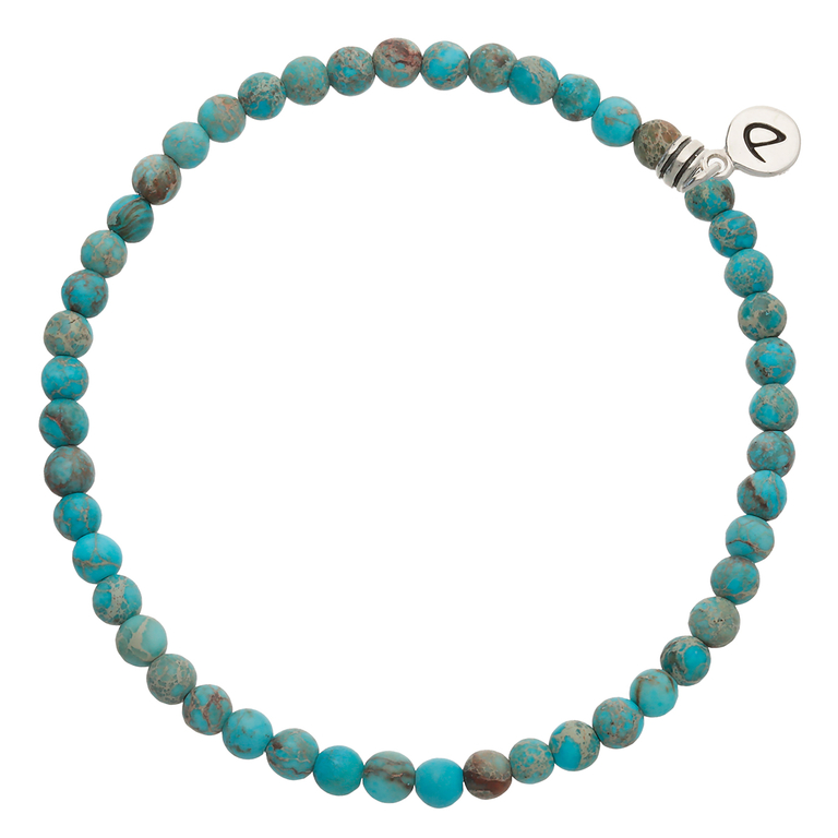 Bracelet Homme Élastique Turquoise Choco 4mm