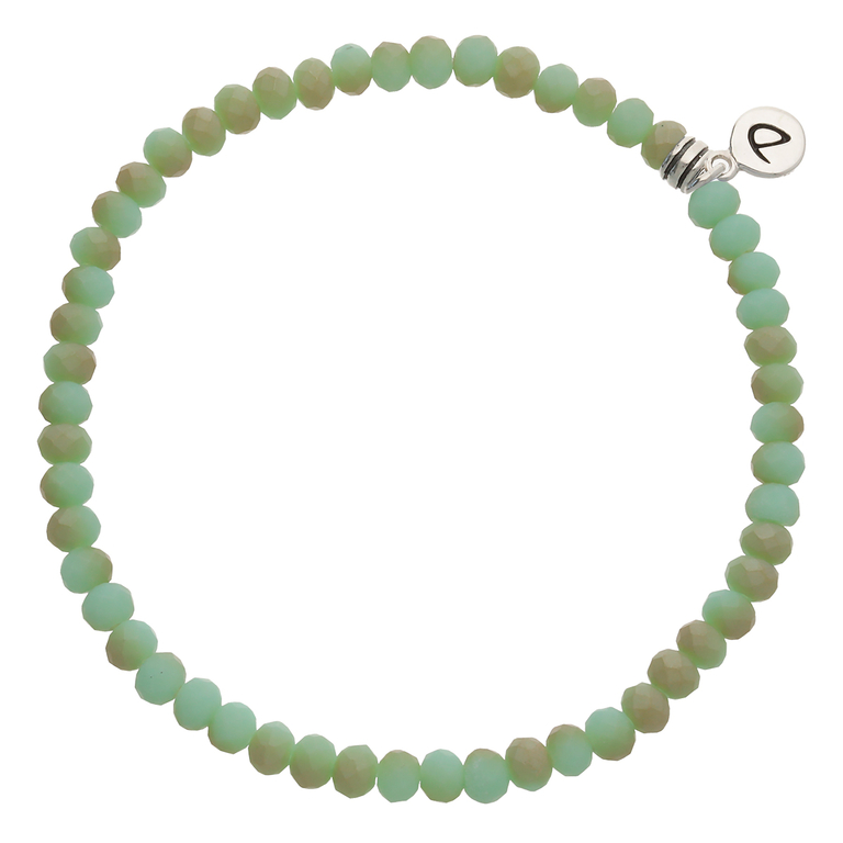 Bracelet Homme Élastique Vert Clair Reflet Choco 4mm