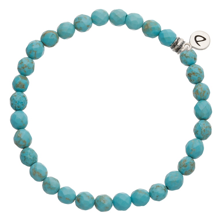 Bracelet Homme Élastique Turquoise 6mm