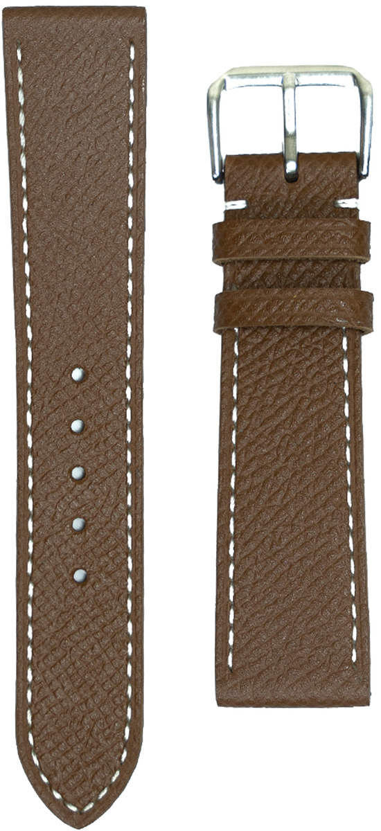 Epsom Leather Watch Strap - Brown