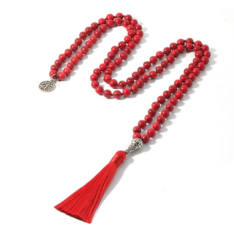 Collier de prière et de méditation avec 108 perles Mala