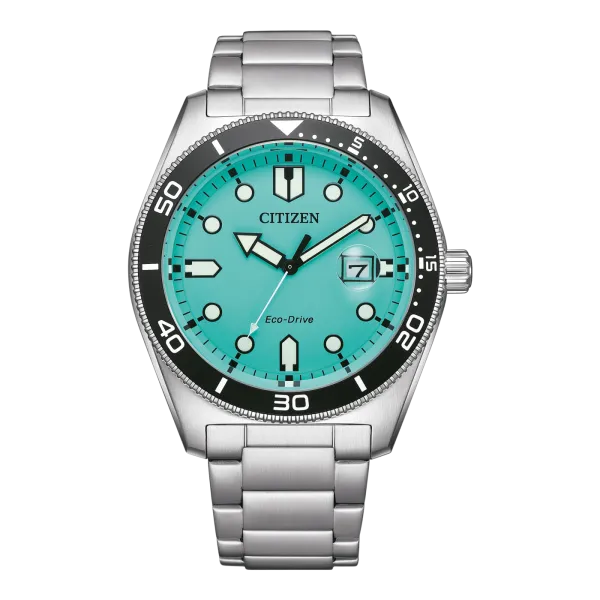 Citizen - Montre Homme - Sunset Eco-Drive - cadran bleu - J810 Sport Marine 43mm - Ref AW1760-81W