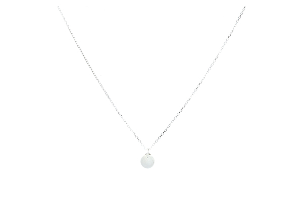 COLLIER CHAÎNE FINE PIERRE OPALINE 6MM