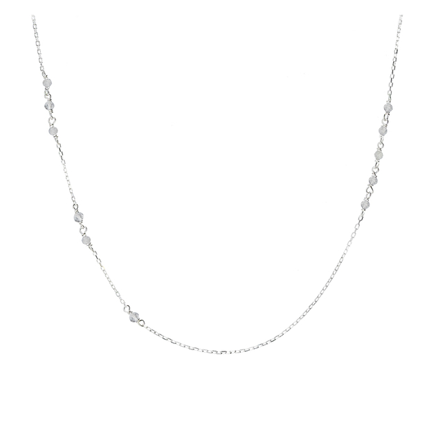 COLLIER CHAÎNE AVEC PERLES LABRADORITE