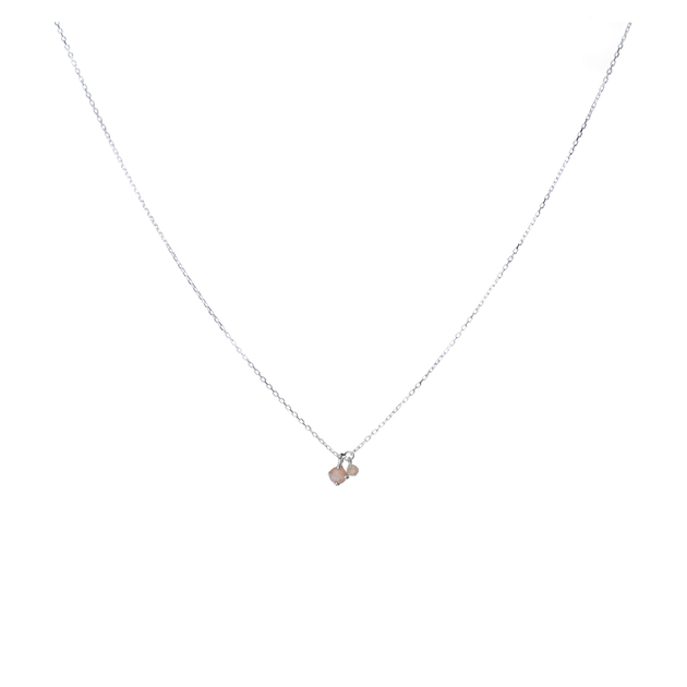 COLLIER CHAINE DOUBLE PIERRE PÊCHE