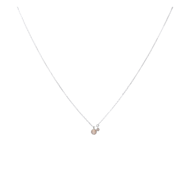 COLLIER CHAÎNE DOUBLE PIERRE RONDE PÊCHE