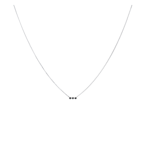 COLLIER CHAÎNE FINE 3 PETITES SPINELLES