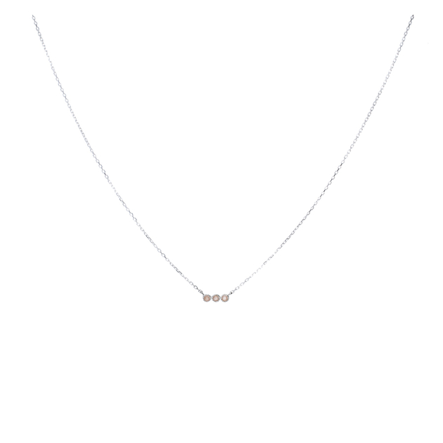 COLLIER TROIS PETITES PIERRE DE LUNE PECHE