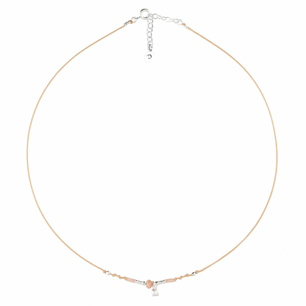 COLLIER PAROS BEIGE ROSE