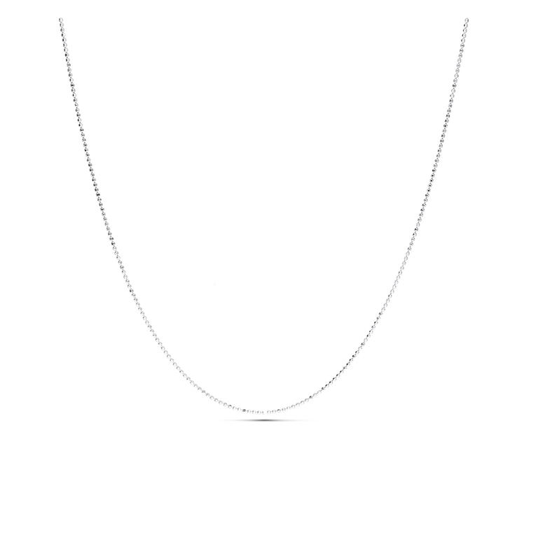 Collier Chaîne Argent 925 Petits Carrés Lisses 46cm