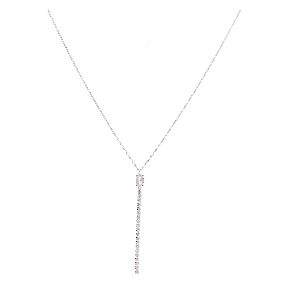 COLLIER OXYDE OVAL 7MM ET CHAÎNE PENDANTE