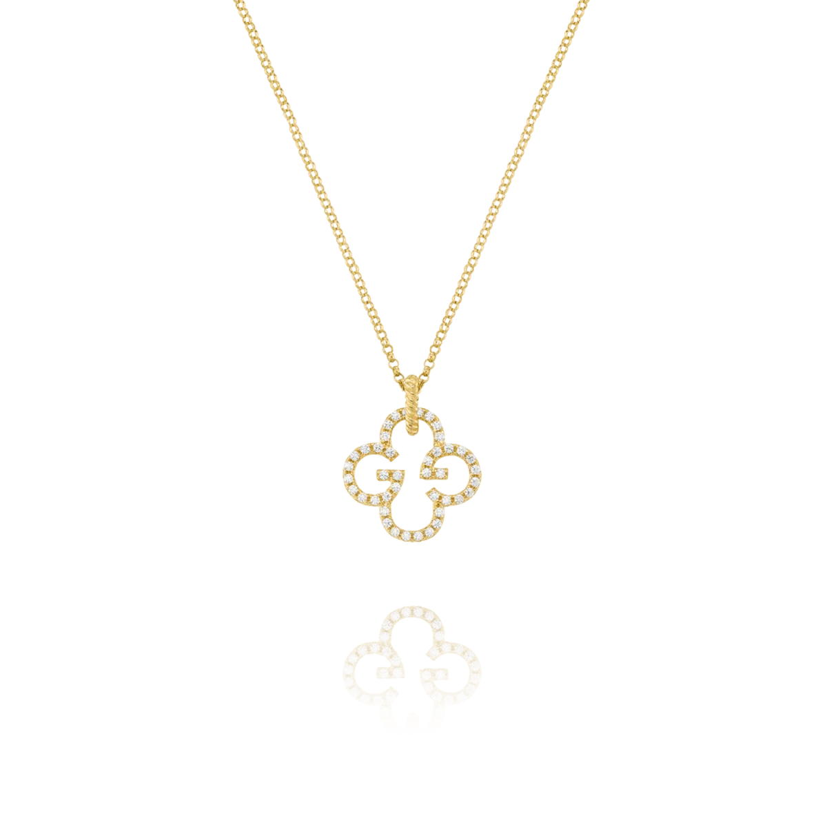 Charles Garnier LEGEND Clover Necklace Gold-plated silver oxides