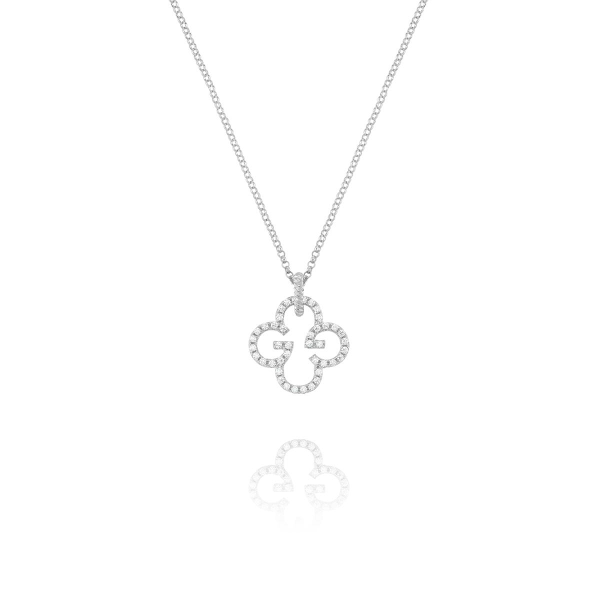 Charles Garnier LEGEND Clover Necklace Silver oxides