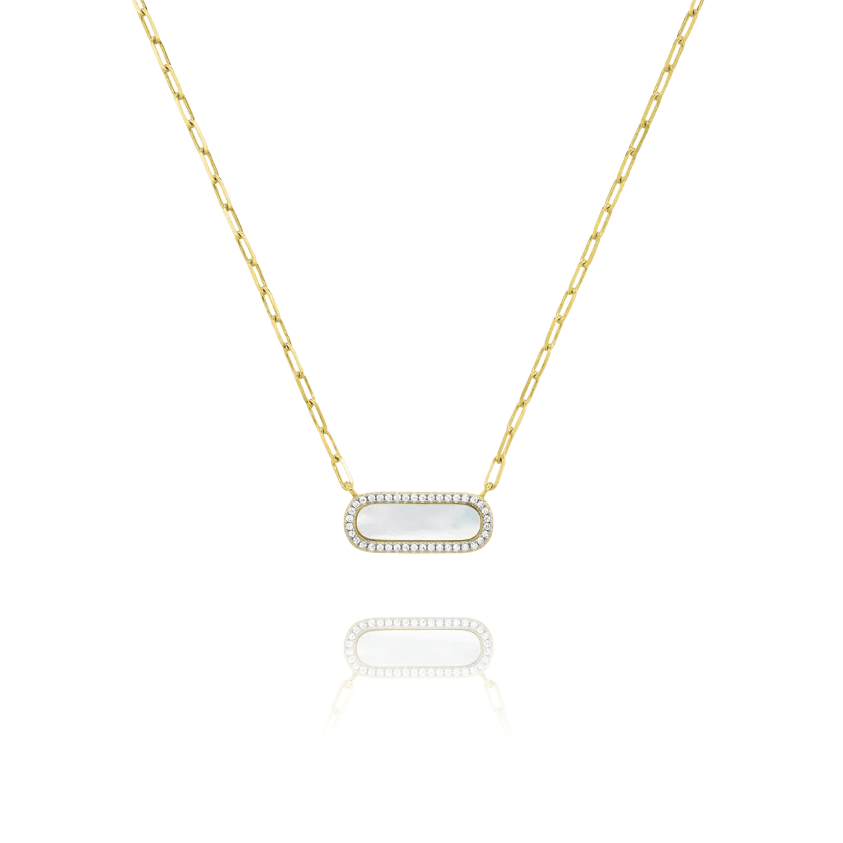 Charles Garnier STYLES Mother-of-pearl necklace, gold-plated silver, oxides