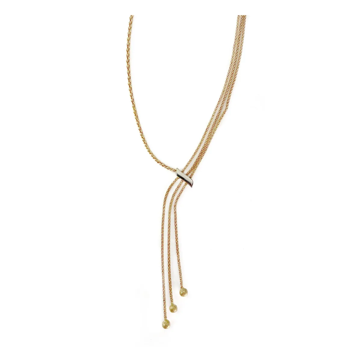 Collier d'occasion 2 ors 750 maille fantaisie 45 cm