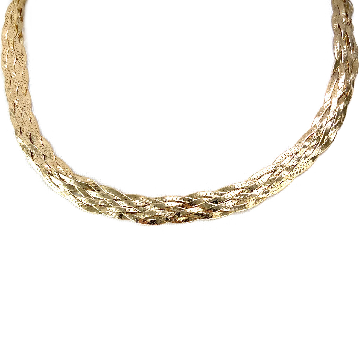 Collier d'occasion or 375 jaune maille fantaisie 41 cm