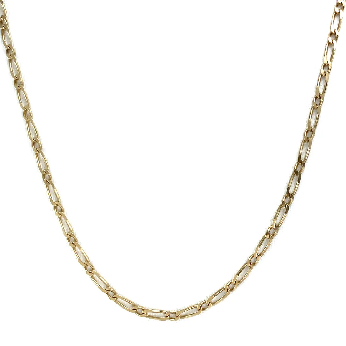 Collier d'occasion or 750 jaune maille alternée 51 cm