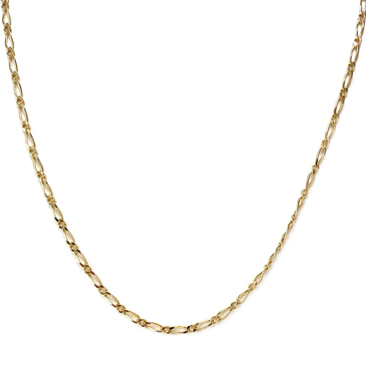 Collier d'occasion or 750 jaune maille cheval alternée 55 cm