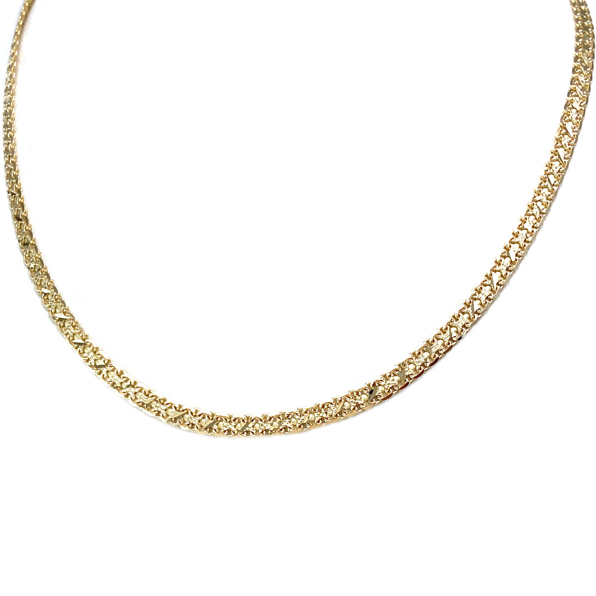 Collier d'occasion or 750 jaune maille fantaisie 42 cm