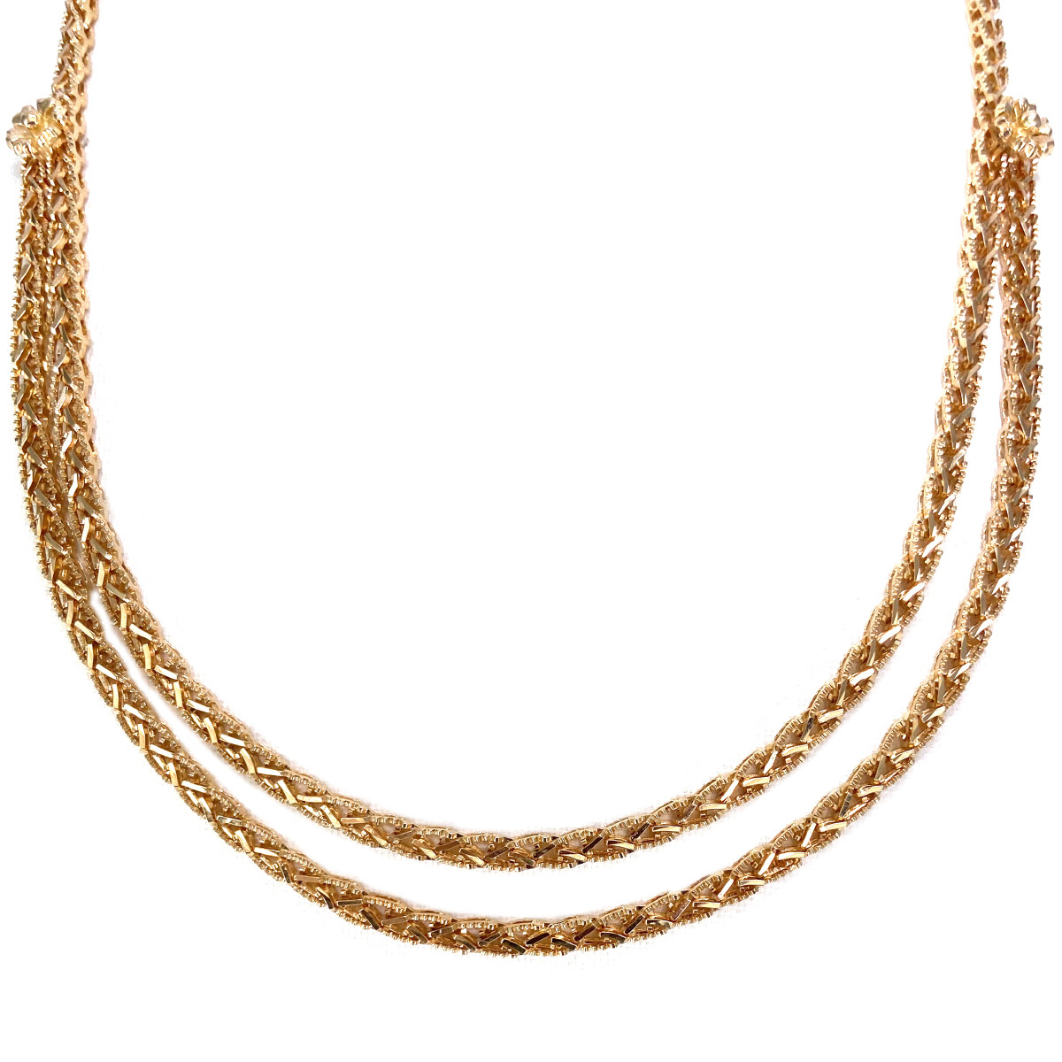 Collier d'occasion or 750 jaune maille fantaisie 44 cm