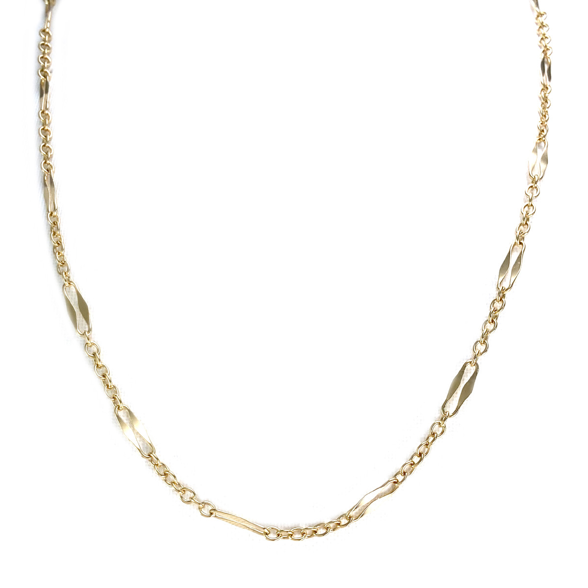 Collier d'occasion or 750 jaune maille fantaisie 46,5 cm