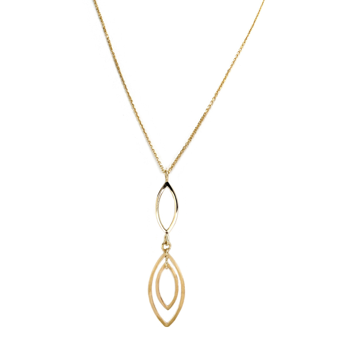 Collier d'occasion or 750 jaune maille forçat 43 cm