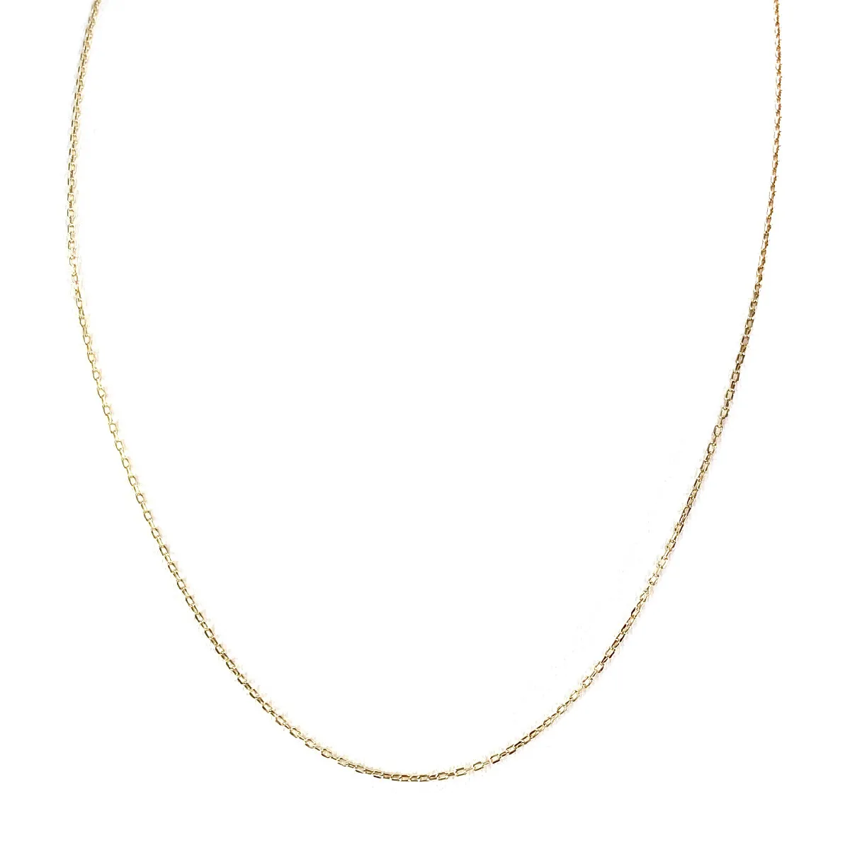 Collier d'occasion or 750 jaune maille forçat 53cm