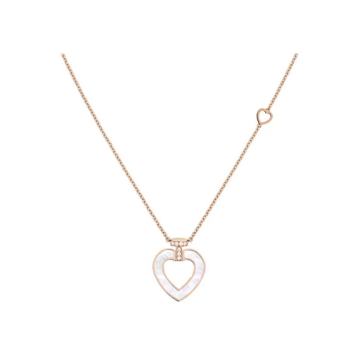 Pretty Woman Collier FRED Pretty Woman MM en or rose, diamants, nacre et onyx