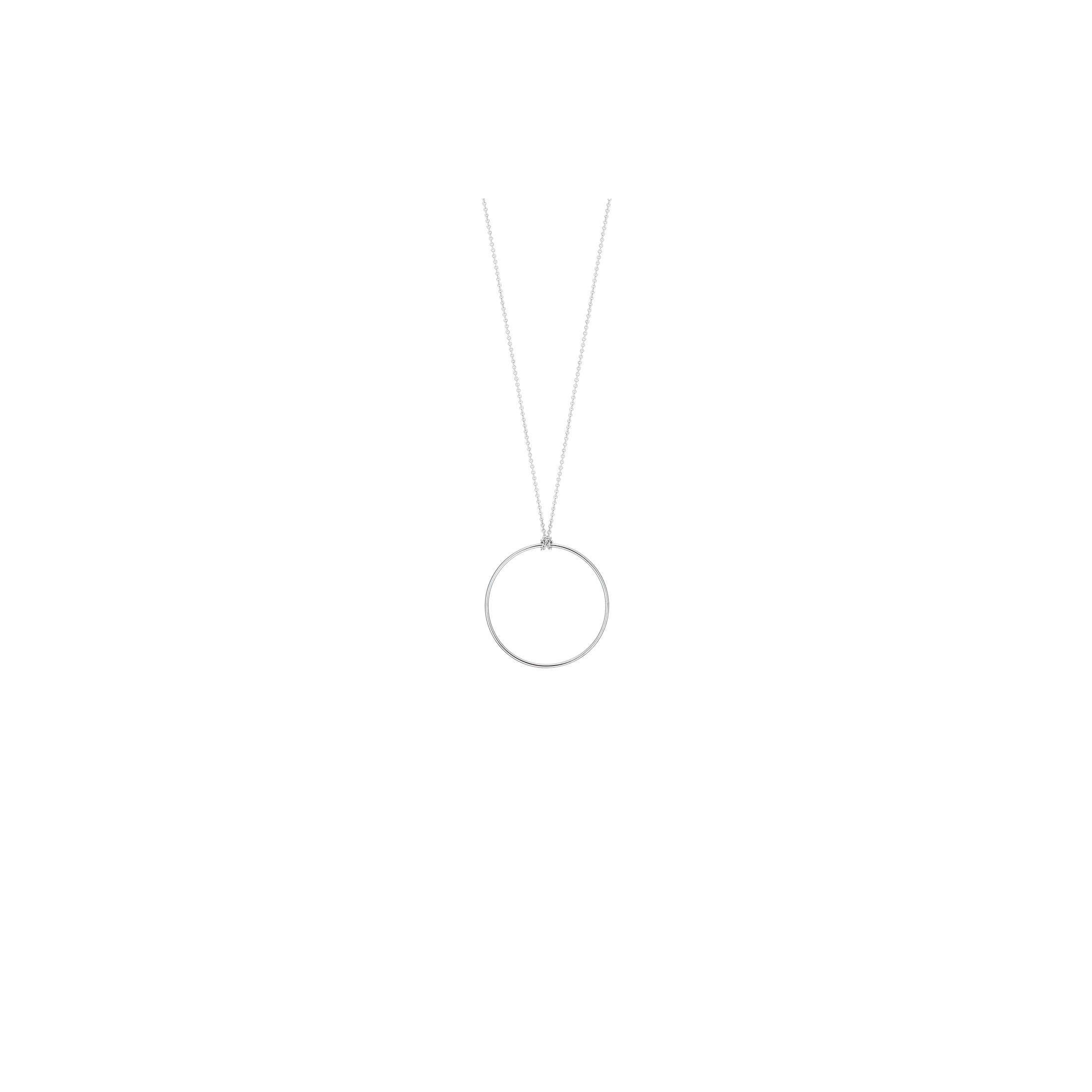 Collier Ginette NY Baby Circle en or blanc