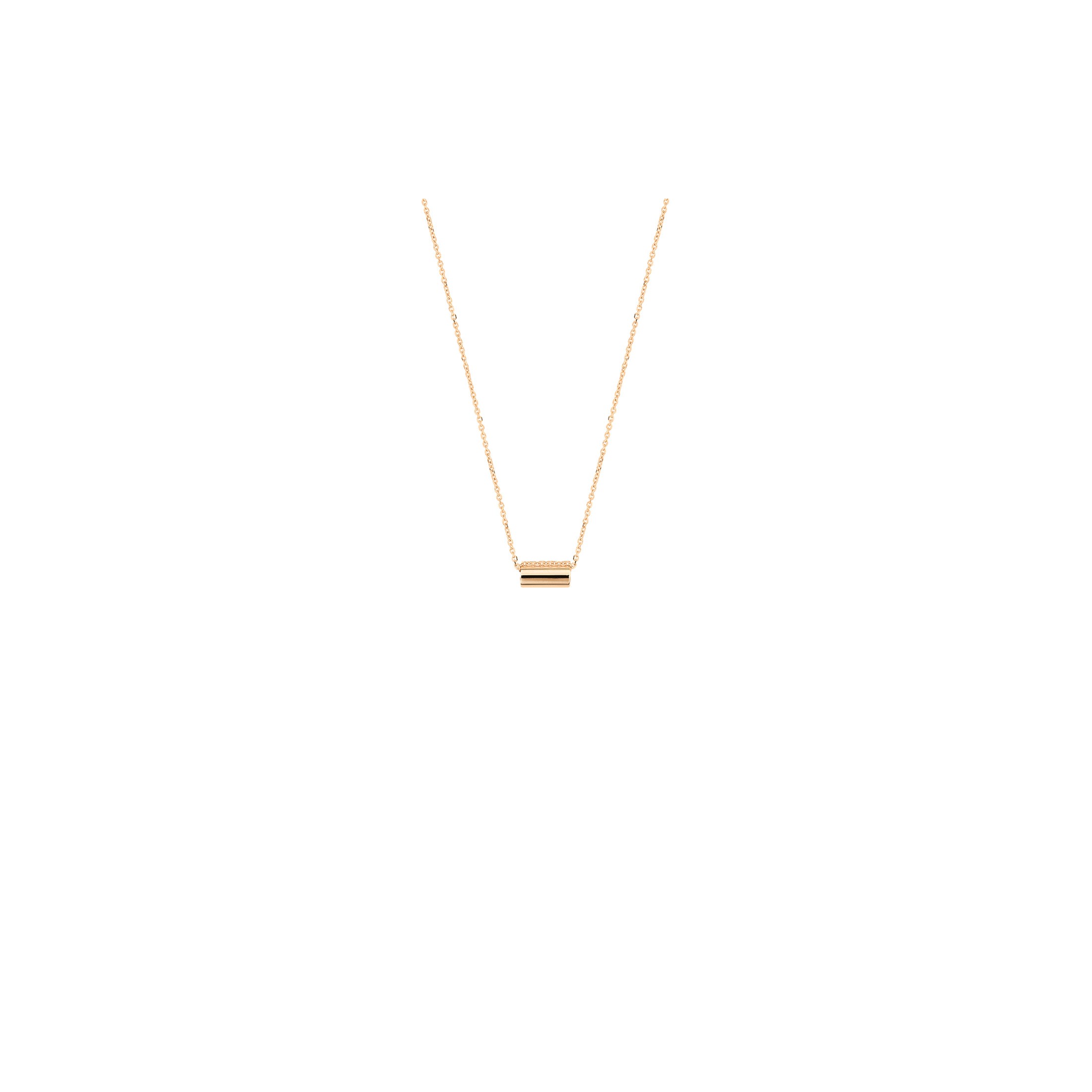 Collier Ginette NY Mini Straw en or rose